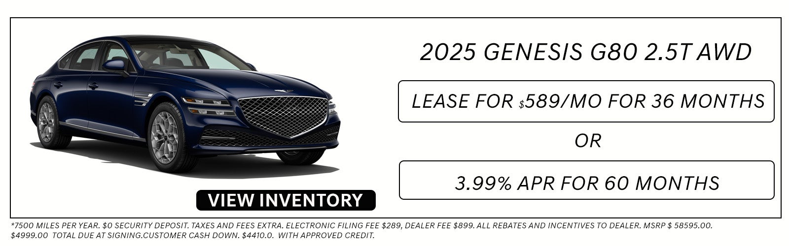 Genesis G80 Special Offer