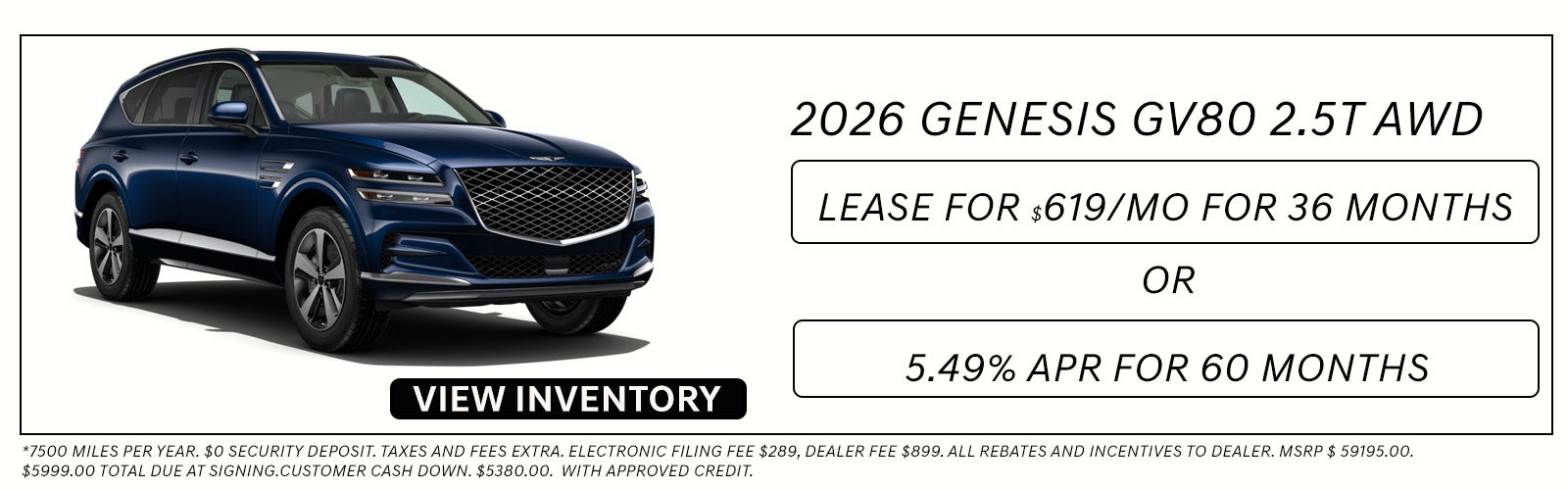 Genesis GV80 Special Offer