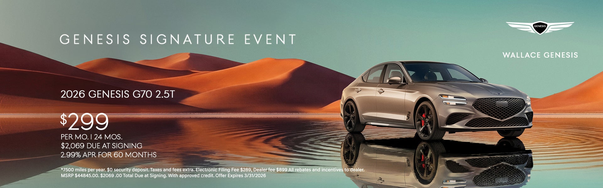 Genesis G70 Special Offer
