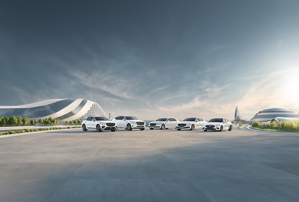photo of the Genesis vehicle line-up
